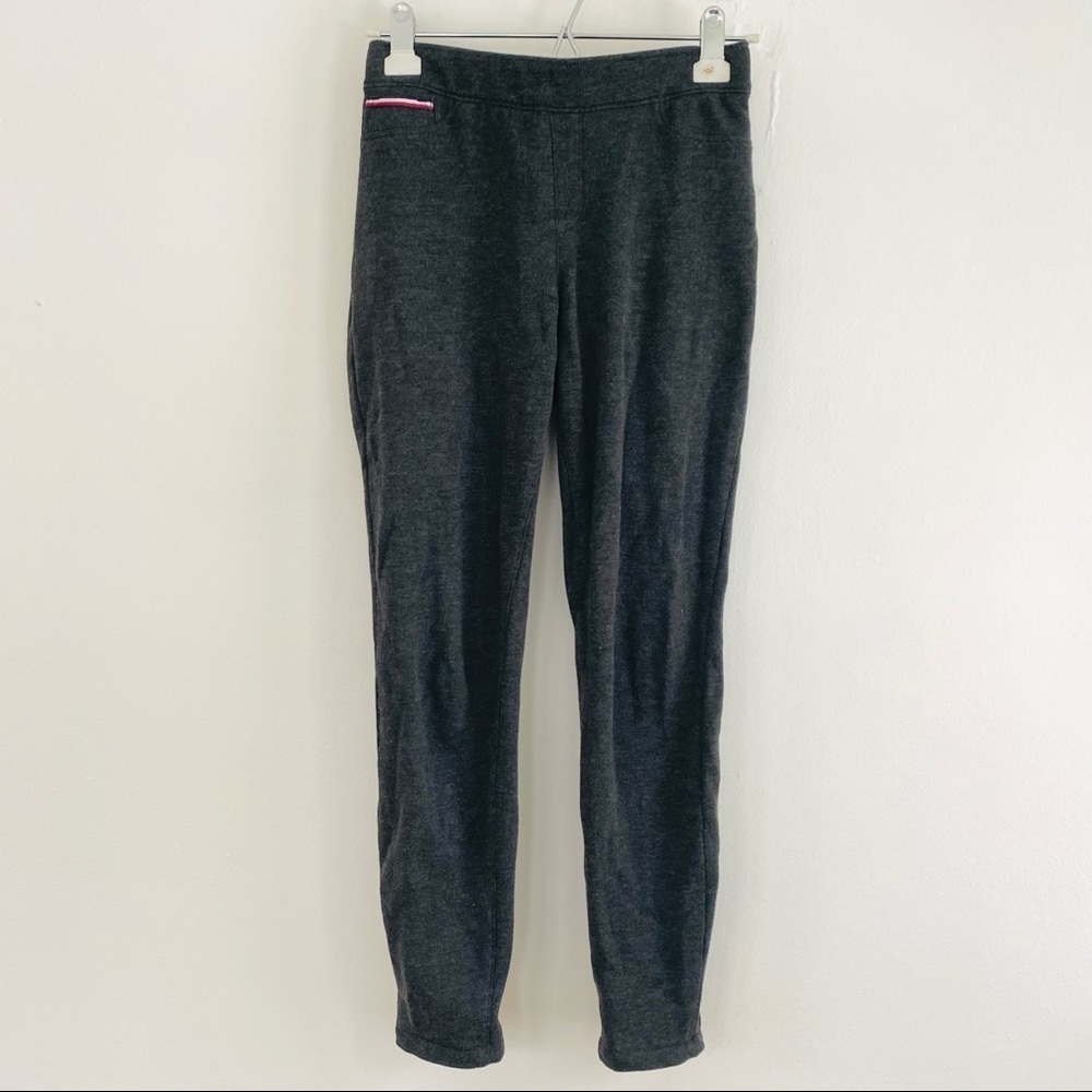 Tommy Hilfiger Gray Fuzzy Skinny Sweatpants - Cozy Mid/High Rise Joggers